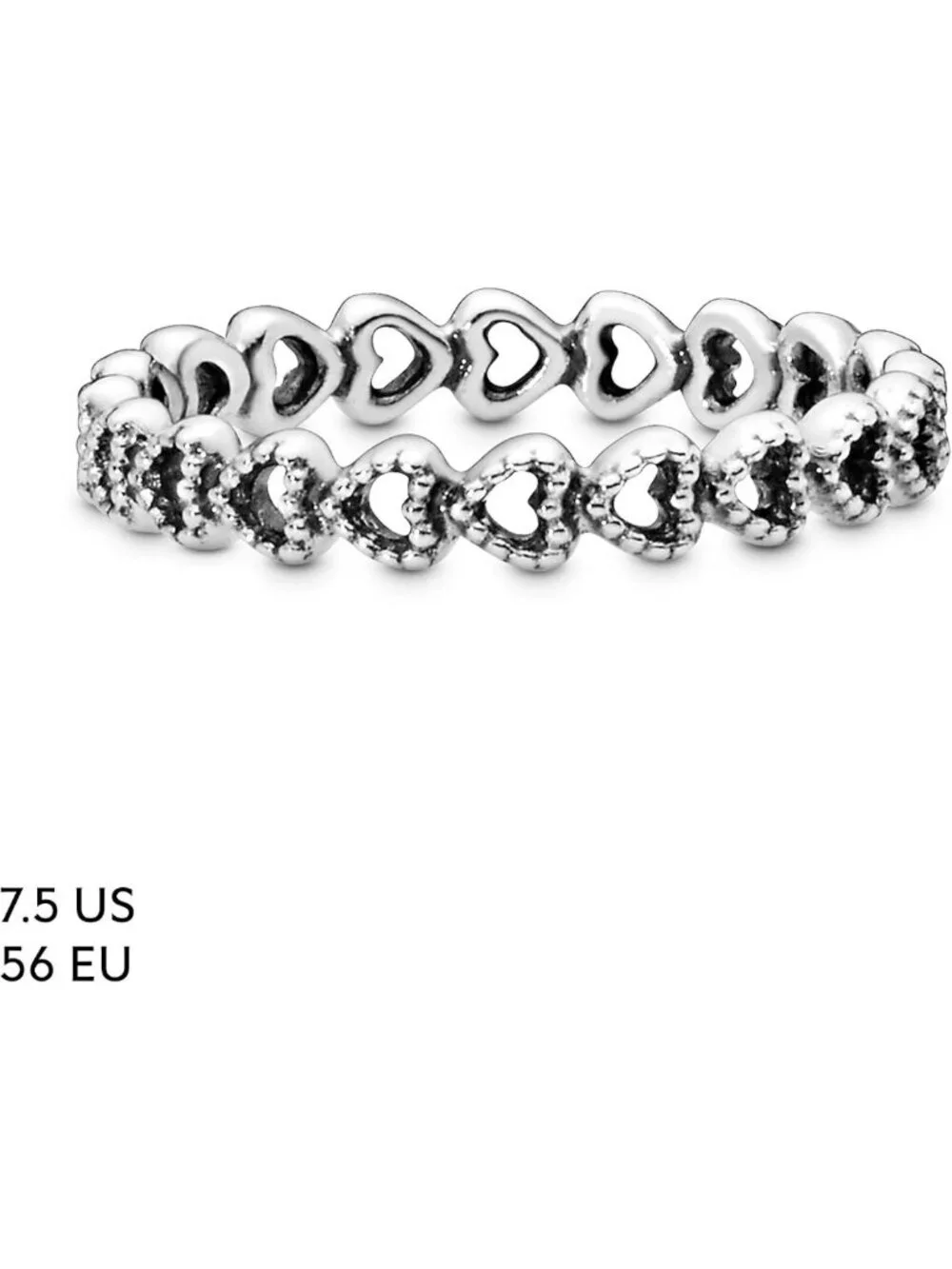 Stackable Heart Ring for Women - Sterling Silver Band - Perfect Gift with Box